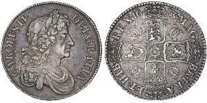 1 Crown Kingdom of England (927-1649,1660-1707) Silver Charles II (1630-1685)