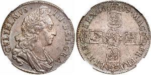 1 Crown Kingdom of England (927-1649,1660-1707) Silver William III (1650-1702)