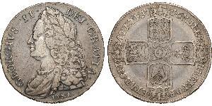 1 Crown Kingdom of Great Britain (1707-1801) Silver George II (1683-1760)