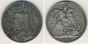 1 Crown United Kingdom of Great Britain and Ireland (1801-1922) Silver Victoria (1819 - 1901)