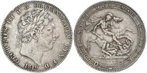 1 Crown United Kingdom of Great Britain and Ireland (1801-1922) Silver George III (1738-1820)
