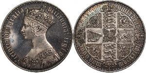 1 Crown United Kingdom of Great Britain and Ireland (1801-1922) Silver Victoria (1819 - 1901)