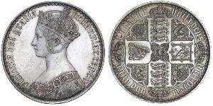1 Crown United Kingdom of Great Britain and Ireland (1801-1922) Silver Victoria (1819 - 1901)