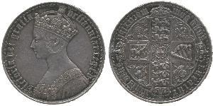 1 Crown United Kingdom of Great Britain and Ireland (1801-1922) Silver Victoria (1819 - 1901)