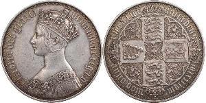 1 Crown United Kingdom of Great Britain and Ireland (1801-1922) Silver Victoria (1819 - 1901)