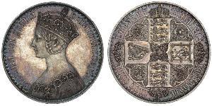 1 Crown United Kingdom of Great Britain and Ireland (1801-1922) Silver Victoria (1819 - 1901)
