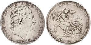 1 Crown United Kingdom of Great Britain and Ireland (1801-1922) Silver George III (1738-1820)
