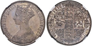 1 Crown United Kingdom of Great Britain and Ireland (1801-1922) Silver Victoria (1819 - 1901)