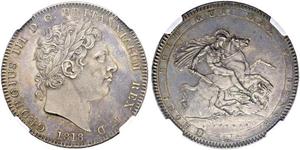 1 Crown United Kingdom of Great Britain and Ireland (1801-1922) Silver George III (1738-1820)