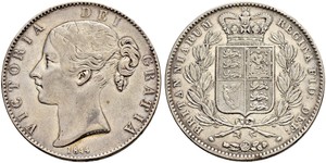 1 Crown United Kingdom of Great Britain and Ireland (1801-1922) Silver Victoria (1819 - 1901)