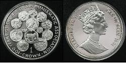 1 Crown Isla de Man  Isabel II (1926-2022)
