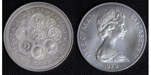 1 Crown Isla de Man  Isabel II (1926-2022)