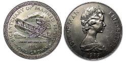 1 Крона(английская) Остров Мэн Никель/Медь Елизавета II (1926-2022)