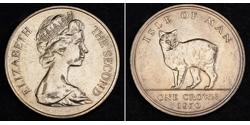 1 Крона(английская) Остров Мэн Никель/Медь Елизавета II (1926-2022)