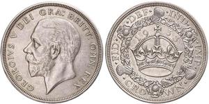1 Crown United Kingdom (1922-) 銀 乔治五世  (1865-1936)