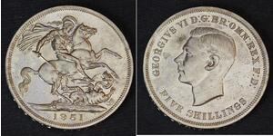1 Crown United Kingdom (1922-) 銀 乔治六世 (1895-1952)