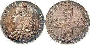 1 Crown 大不列顛王國 (1707 - 1800) 銀 乔治二世 (大不列颠) (1683 - 1760)