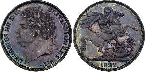 1 Crown 大不列颠及爱尔兰联合王国 (1801 - 1922) 銀 喬治四世 (1762-1830)