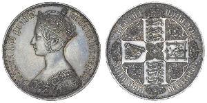 1 Crown 大不列颠及爱尔兰联合王国 (1801 - 1922) 銀 维多利亚 (英国君主)