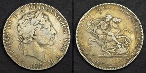 1 Crown 大不列颠及爱尔兰联合王国 (1801 - 1922) 銀 喬治三世 (1738-1820)