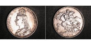 1 Crown 大不列颠及爱尔兰联合王国 (1801 - 1922) 銀 维多利亚 (英国君主)