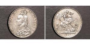 1 Crown 大不列颠及爱尔兰联合王国 (1801 - 1922) 銀 维多利亚 (英国君主)