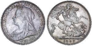 1 Crown 大不列颠及爱尔兰联合王国 (1801 - 1922) 銀 维多利亚 (英国君主)