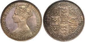 1 Crown 大不列颠及爱尔兰联合王国 (1801 - 1922) 銀 维多利亚 (英国君主)