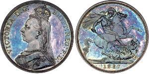 1 Crown 大不列颠及爱尔兰联合王国 (1801 - 1922) 銀 维多利亚 (英国君主)