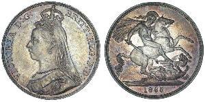 1 Crown 大不列颠及爱尔兰联合王国 (1801 - 1922) 銀 维多利亚 (英国君主)