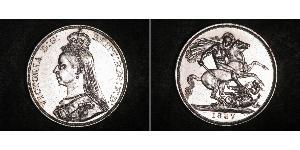 1 Crown 大不列颠及爱尔兰联合王国 (1801 - 1922) 銀 维多利亚 (英国君主)