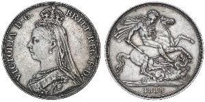 1 Crown 大不列颠及爱尔兰联合王国 (1801 - 1922) 銀 维多利亚 (英国君主)