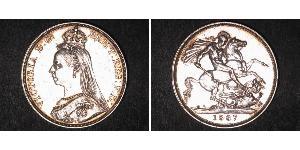 1 Crown 大不列颠及爱尔兰联合王国 (1801 - 1922) 銀 维多利亚 (英国君主)