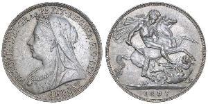 1 Crown 大不列颠及爱尔兰联合王国 (1801 - 1922) 銀 维多利亚 (英国君主)