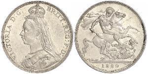 1 Crown 大不列颠及爱尔兰联合王国 (1801 - 1922) 銀 维多利亚 (英国君主)