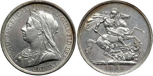 1 Crown 大不列颠及爱尔兰联合王国 (1801 - 1922) 銀 维多利亚 (英国君主)