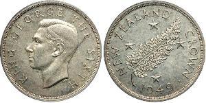 1 Crown 新西兰 銀 乔治六世 (1895-1952)