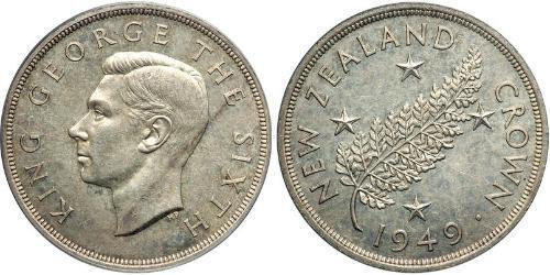 1 Crown 新西兰 銀 乔治六世 (1895-1952)