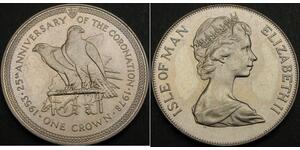 1 Crown 曼島 銀 伊丽莎白二世 (1926-2022)