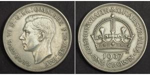 1 Crown 澳大利亚 銀 乔治六世 (1895-1952)