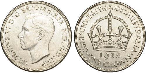 1 Crown 澳大利亚 銀 乔治六世 (1895-1952)