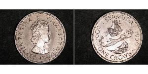 1 Crown 百慕大 銀 伊丽莎白二世 (1926-2022)