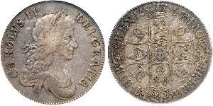 1 Crown 英格兰王国 銀 查理二世 (英格兰) (1630 - 1685)
