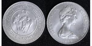 1 Crown 曼島 銅/镍 伊丽莎白二世 (1926-2022)