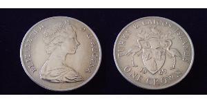 1 Crown 特克斯和凯科斯群岛 銅/镍 伊丽莎白二世 (1926-2022)
