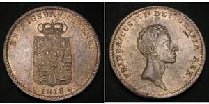 1 Daler Данія Срібло Фредерик VI, король Данії (1768 -1839)