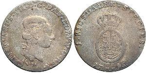 1 Daler / 1 Speciedaler Danimarca-Norvegia (1536-1814) Argento Cristiano VIII di Danimarca (1786 - 1848)