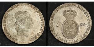 1 Daler / 1 Speciedaler Danimarca-Norvegia (1536-1814) Argento Cristiano VIII di Danimarca (1786 - 1848)