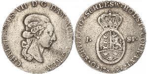 1 Daler / 1 Speciedaler Danimarca-Norvegia (1536-1814) Argento Cristiano VIII di Danimarca (1786 - 1848)