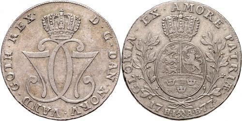 1 Daler / 1 Speciedaler Noruega Plata Cristián VII de Dinamarca (1749 - 1808)